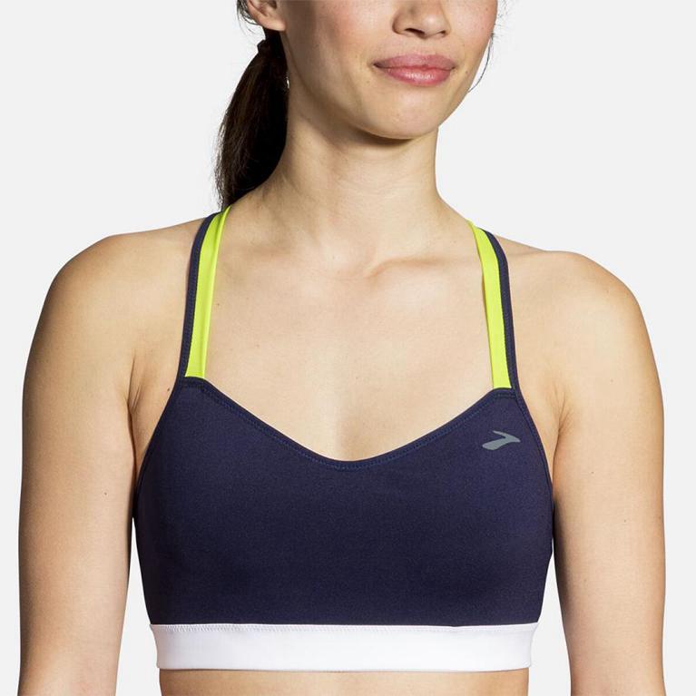 Brooks Womens Uprise Crossback Running Bra - Blue (807435-OMK)